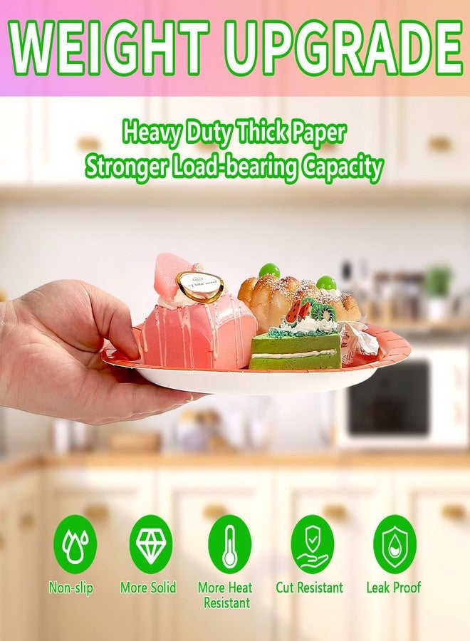 Grencian 120Pcs Rainbow Paper Plates 7" and 9" Rainbow Party Platters Disposable Colorful Plates for Birthday Rainbows Theme Party Wedding Baby Shower Dinner Party Decoration - Image 4